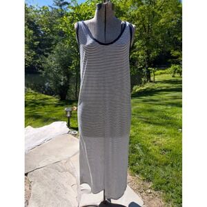 Massimo Dutti Striped Tank Maxi Dress Bodycon Capsule Summer Size Medium Beachy